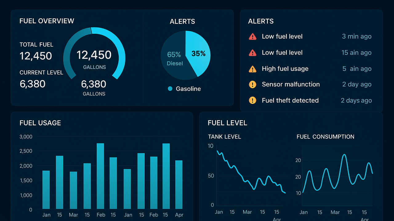 fuel monitoring system display